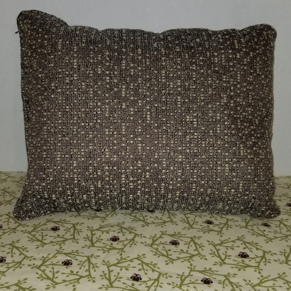 Neutral Small Travel Personal Throw Pillow Brown Tan - Picture 1 of 5
